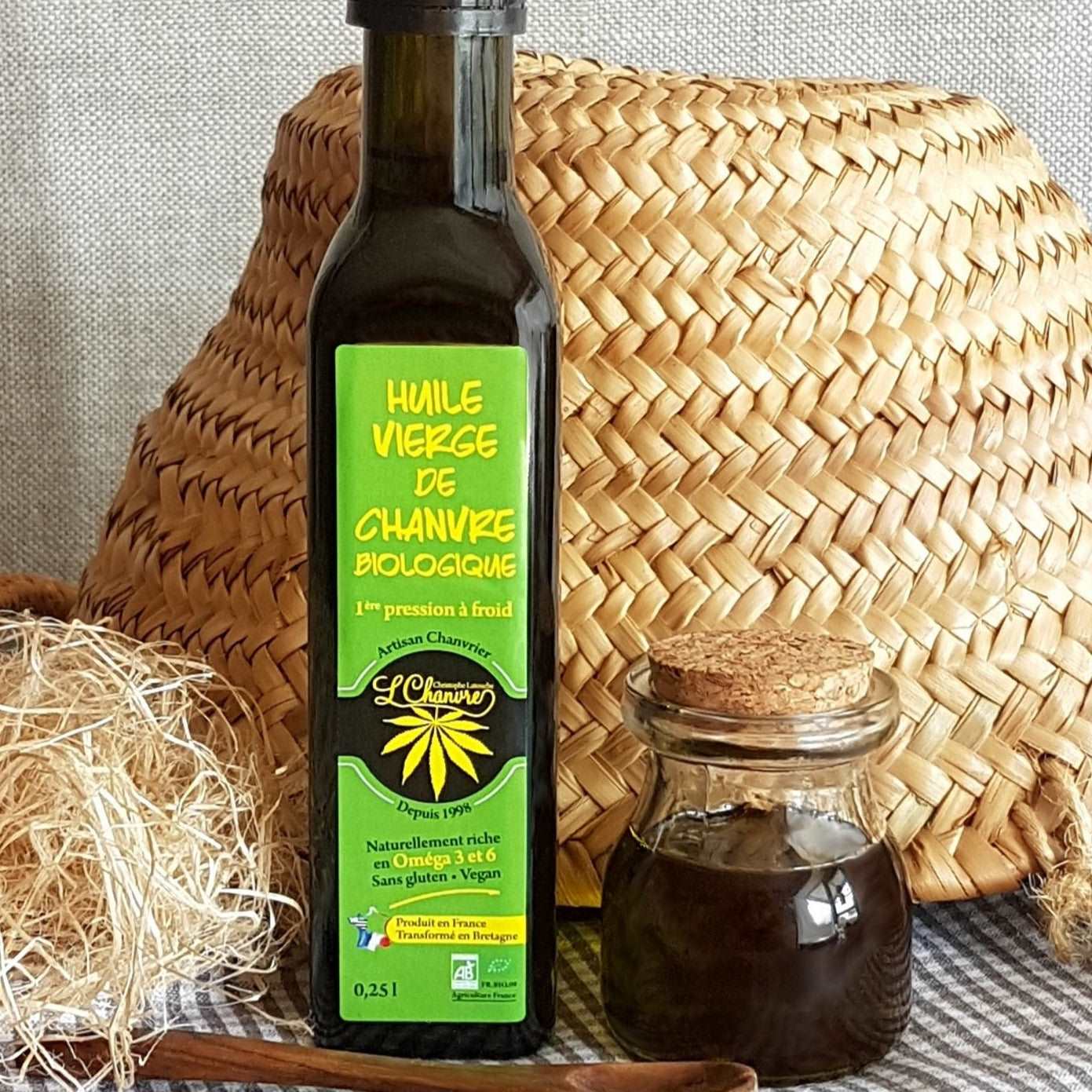 Huile de chanvre vierge BIO - 250ml