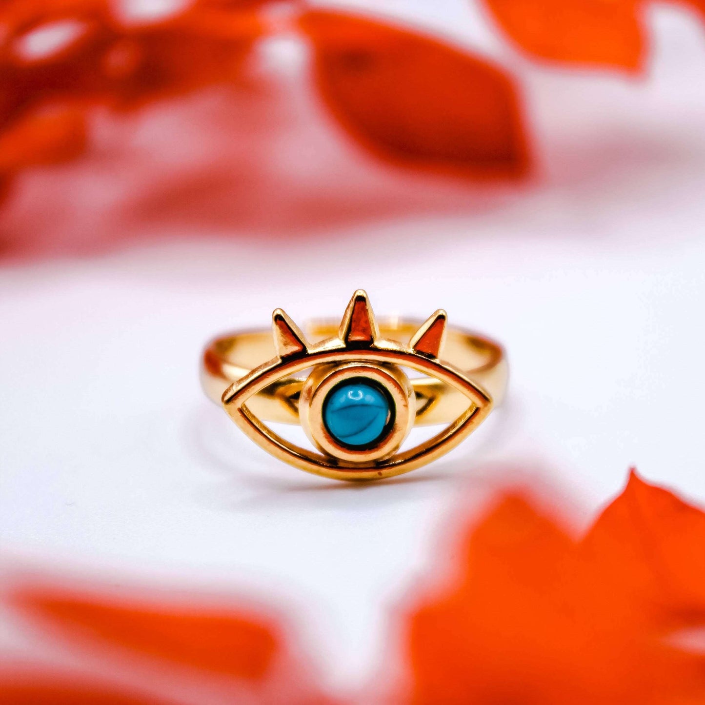 Bague Turquoise Acier inoxydable marque Française