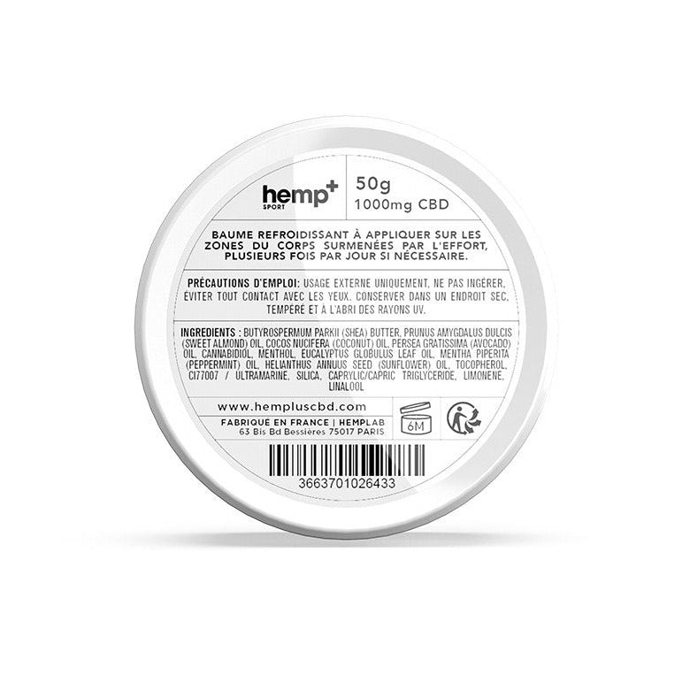 baume rafraîchissant CBD naturel