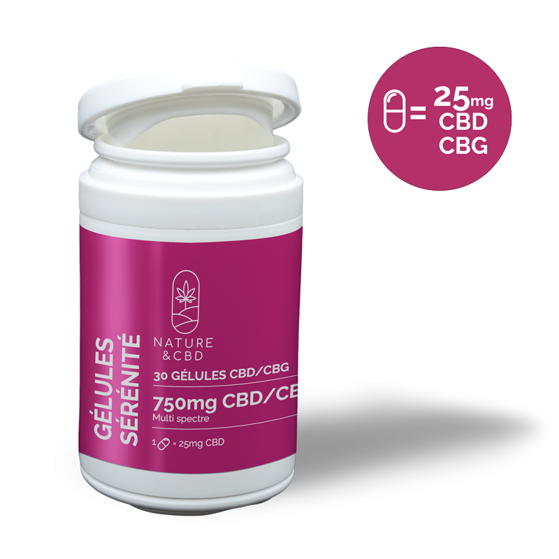 Gélules sérénité au CBD et CBG - 30 gélules