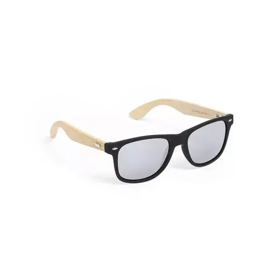 Lunettes de soleil effet miroir en bambou