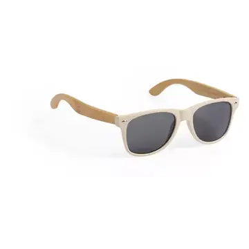 Lunettes de soleil effet miroir en bambou